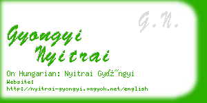 gyongyi nyitrai business card